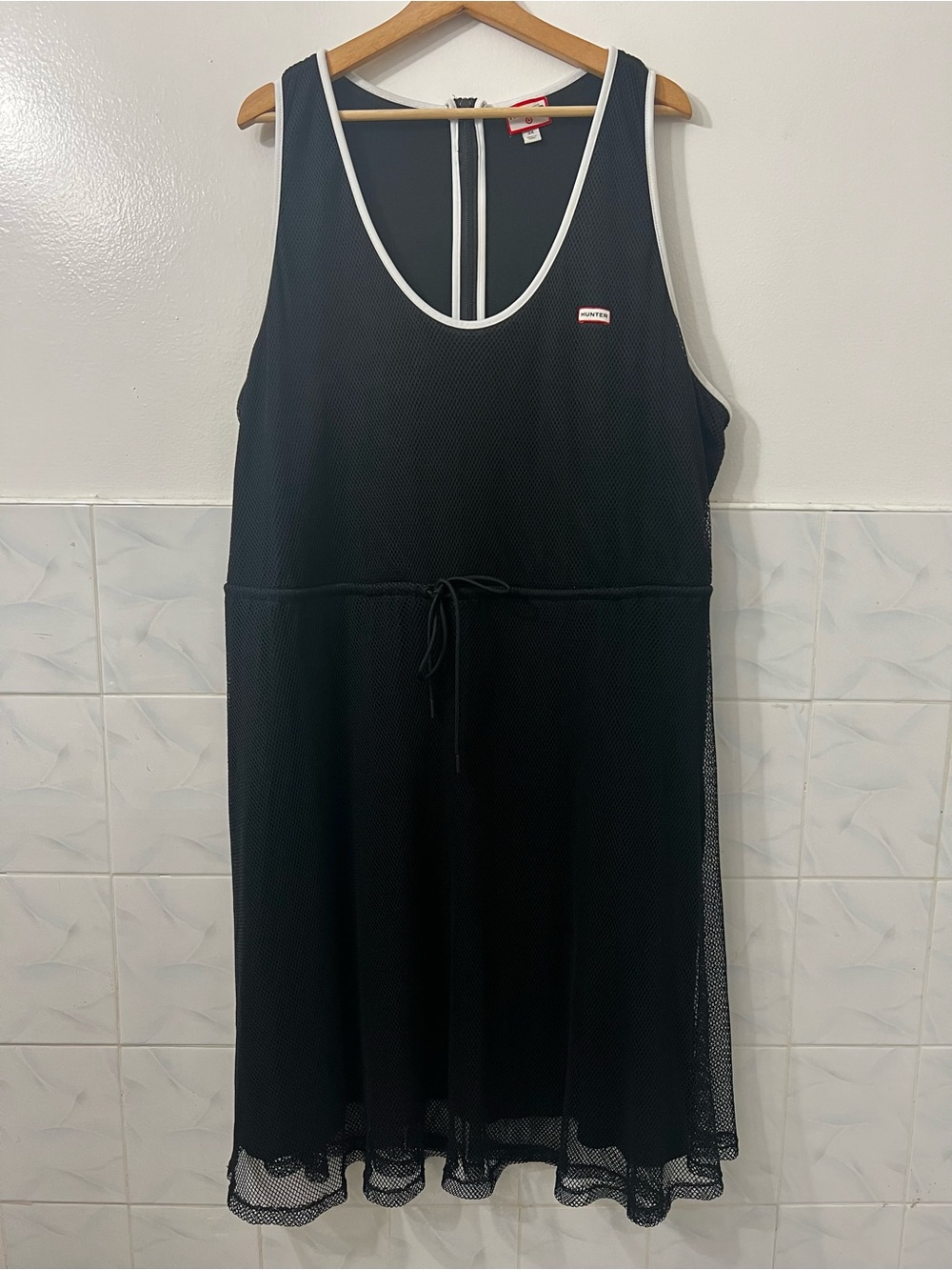 Hunter x Target Women 3X Black Mesh Knee Length Dress Athleisure Sporty Gothic